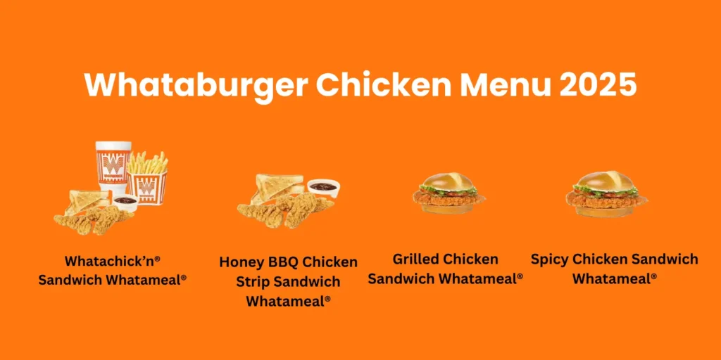 Whataburger Chicken Menu 2025